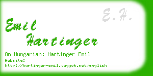 emil hartinger business card